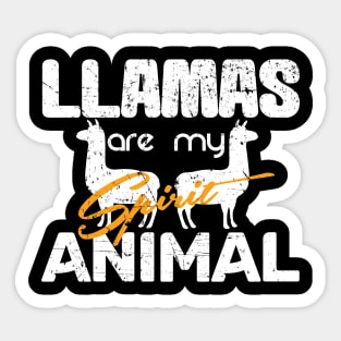 'Llamas Are My Spirit Animal' Alpaca Llama Trendy Gift Sticker